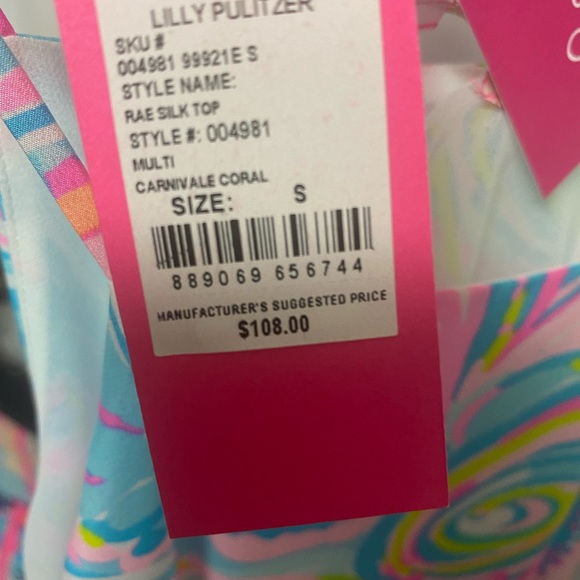 NWT Lilly Pulitzer silk top - Picture 4 of 4